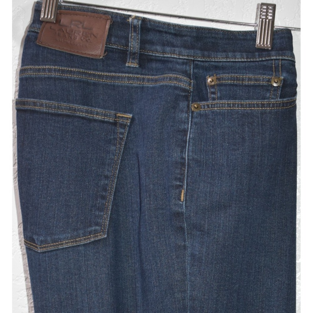 LRL‎ Lauren Ralph Lauren Jeans Co Women 14W Blue Denim Classic Straight 5-Pocket - Picture 12 of 16